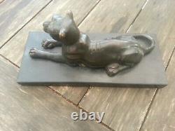 Bronze Sculpture Art Deco Panther