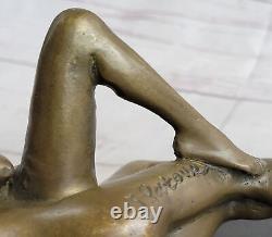 Bronze Sculpture Chair Male and Female Erotic Sexual Art Deco Figurine