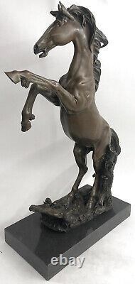 Bronze Sculpture Classic Art Deco Horse Breeding Open Cast Figure Figurine