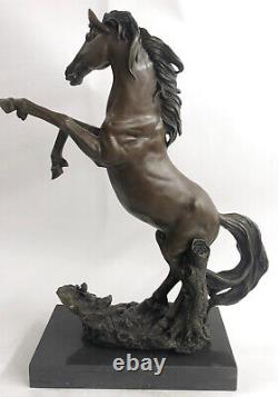 Bronze Sculpture Classic Art Deco Horse Breeding Open Cast Figure Figurine