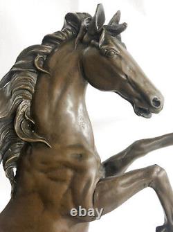 Bronze Sculpture Classic Art Deco Horse Breeding Open Cast Figure Figurine