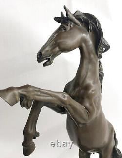 Bronze Sculpture Classic Art Deco Horse Breeding Open Cast Figure Figurine