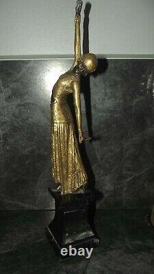 Bronze Sculpture D. H. Chiparus Art Deco Egyptian Dancer Statue Figure Art