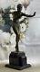Bronze Sculpture, Hand Made Statue Signed Art Deco Chiparus Dancer Ventle