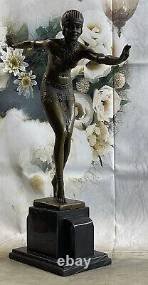 Bronze Sculpture, Hand Made Statue Signed Art Deco Chiparus Dancer Ventle
