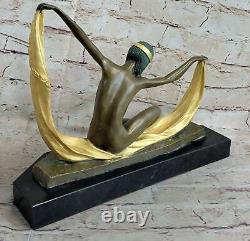 Bronze Sculpture Scarf Dancer Art Deco Statue Cast Iron Sold Out