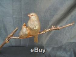 Bronze Sculpture Sparrows Birds On Branches Bronze Art Deco Becquerel In 1930