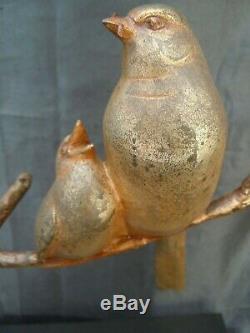 Bronze Sculpture Sparrows Birds On Branches Bronze Art Deco Becquerel In 1930