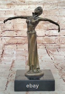Bronze Sculpture Statue Art Deco 9 Large Dancer Signed Figurine Gift BB