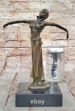Bronze Sculpture Statue Art Deco 9 Large Dancer Signed Figurine Gift BB