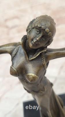 Bronze Sculpture Statue Art Deco 9 Large Dancer Signed Figurine Gift BB