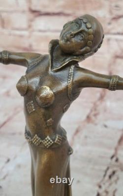 Bronze Sculpture Statue Art Deco 9 Large Dancer Signed Figurine Gift BB