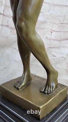 Bronze Sculpture Statue Figurine of a Male Muscular Chair Art Deco Famous Artist