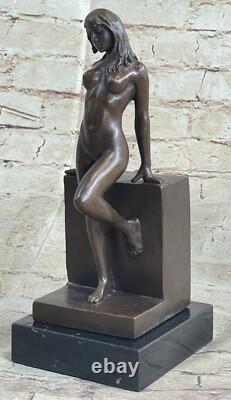 Bronze Sculpture Statue Sexy Woman Art Deco Erotic