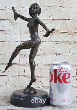 Bronze Sculpture Statue of a French Dancer Art Deco by D. H. Chiparus