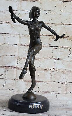 Bronze Sculpture Statue of a French Dancer Art Deco by D. H. Chiparus