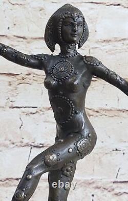 Bronze Sculpture Statue of a French Dancer Art Deco by D. H. Chiparus