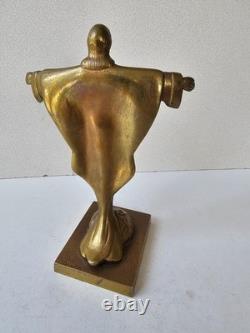 Bronze Sculpture of Christ the Redeemer, Signed J. DORLIA, Art Deco, 1930s