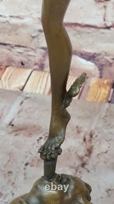 Bronze Sculpture of Flying Mercury by Giambologna in Marble, Art Deco Statue