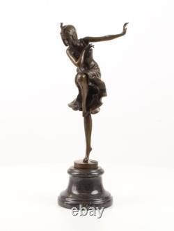 Bronze Sculpture of a Hindu Dancer Art Deco after Demetre Chiparus