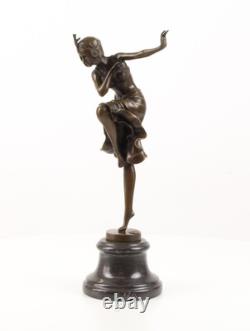 Bronze Sculpture of a Hindu Dancer Art Deco after Demetre Chiparus