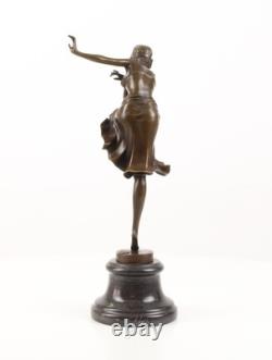 Bronze Sculpture of a Hindu Dancer Art Deco after Demetre Chiparus