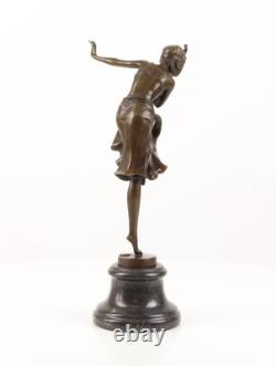 Bronze Sculpture of a Hindu Dancer Art Deco after Demetre Chiparus