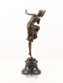 Bronze Sculpture of a Hindu Dancer Art Deco after Demetre Chiparus