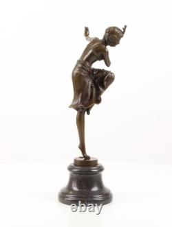Bronze Sculpture of a Hindu Dancer Art Deco after Demetre Chiparus
