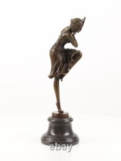 Bronze Sculpture of a Hindu Dancer Art Deco after Demetre Chiparus