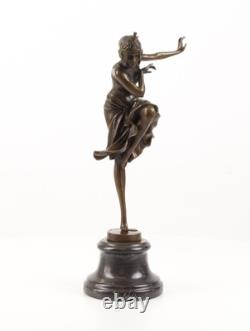 Bronze Sculpture of a Hindu Dancer Art Deco after Demetre Chiparus