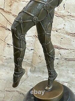 Bronze Sign Art Style New Deco Chiparus Statue Figure Very Large