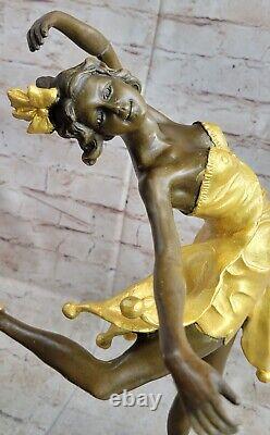Bronze Sign Art Style New Deco Chiparus Statue Figurine Very Large Open
