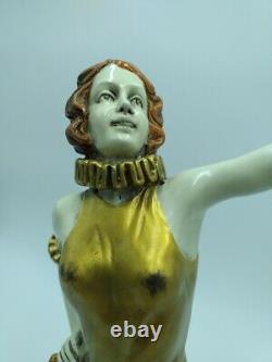 Bronze Signed Style Chrysephantine Art Deco Fernand Paris Dancer Cabaretxxème