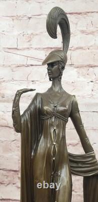 Bronze Statue Directoire Erté Art Deco Hot Cast Collectible Artwork