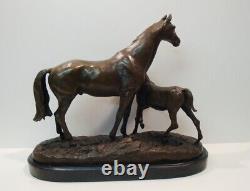 Bronze Statue Horse Foal Animalier Art Deco Style Art Nouveau Bronze
