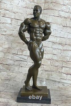 Bronze Statue Male Chair Gay Interest Bodybuilder Muscular Art Deco Figure