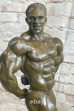 Bronze Statue Male Chair Gay Interest Bodybuilder Muscular Art Deco Figure