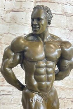 Bronze Statue Male Chair Gay Interest Bodybuilder Muscular Art Deco Figure