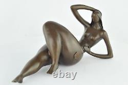Bronze Statue: Nude Sexy Dancer Pin-up Style Art Deco Style Art Nouveau Bronze