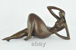 Bronze Statue: Nude Sexy Dancer Pin-up Style Art Deco Style Art Nouveau Bronze