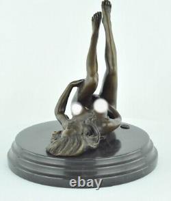 Bronze Statue Nude Sexy Dancer Pin-up Style Art Deco Style Art Nouveau Bronze