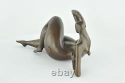 Bronze Statue: Nude Sexy Dancer Pin-up Style Art Deco Style Art Nouveau Bronze