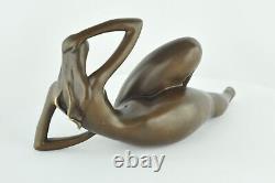 Bronze Statue: Nude Sexy Dancer Pin-up Style Art Deco Style Art Nouveau Bronze