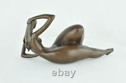 Bronze Statue: Nude Sexy Dancer Pin-up Style Art Deco Style Art Nouveau Bronze