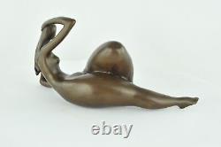 Bronze Statue: Nude Sexy Dancer Pin-up Style Art Deco Style Art Nouveau Bronze