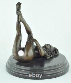 Bronze Statue Nude Sexy Dancer Pin-up Style Art Deco Style Art Nouveau Bronze