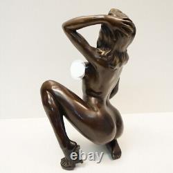 Bronze Statue: Nude Sexy Pin-up Style Art Deco Art Nouveau