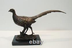 Bronze Statue: Pheasant Bird, Animalier Hunting Style, Art Deco Style, Art Nouveau
