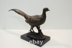 Bronze Statue: Pheasant Bird, Animalier Hunting Style, Art Deco Style, Art Nouveau